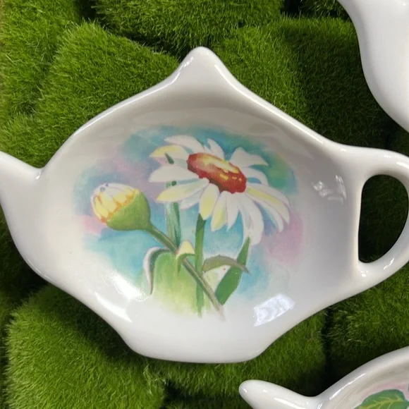 Vintage Ceramic Tea bag holders Set of Six - Picture 3 of 7